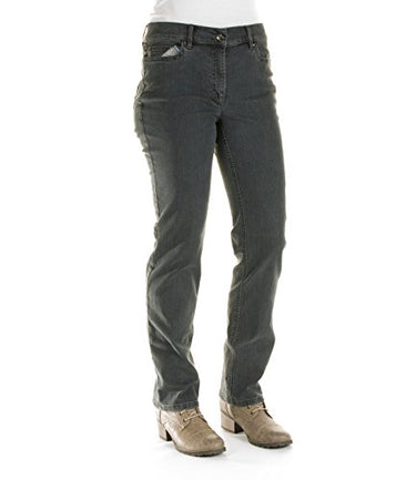 ZERRES Style CORA – Bequeme, stretchige Jeanshose, Gerade geschnittenes Bein Farbe Dunkelgrau im Sale